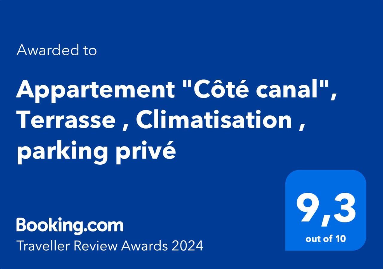 Appartement "Cote Canal", Terrasse , Climatisation , Parking Prive Narbonne Eksteriør bilde