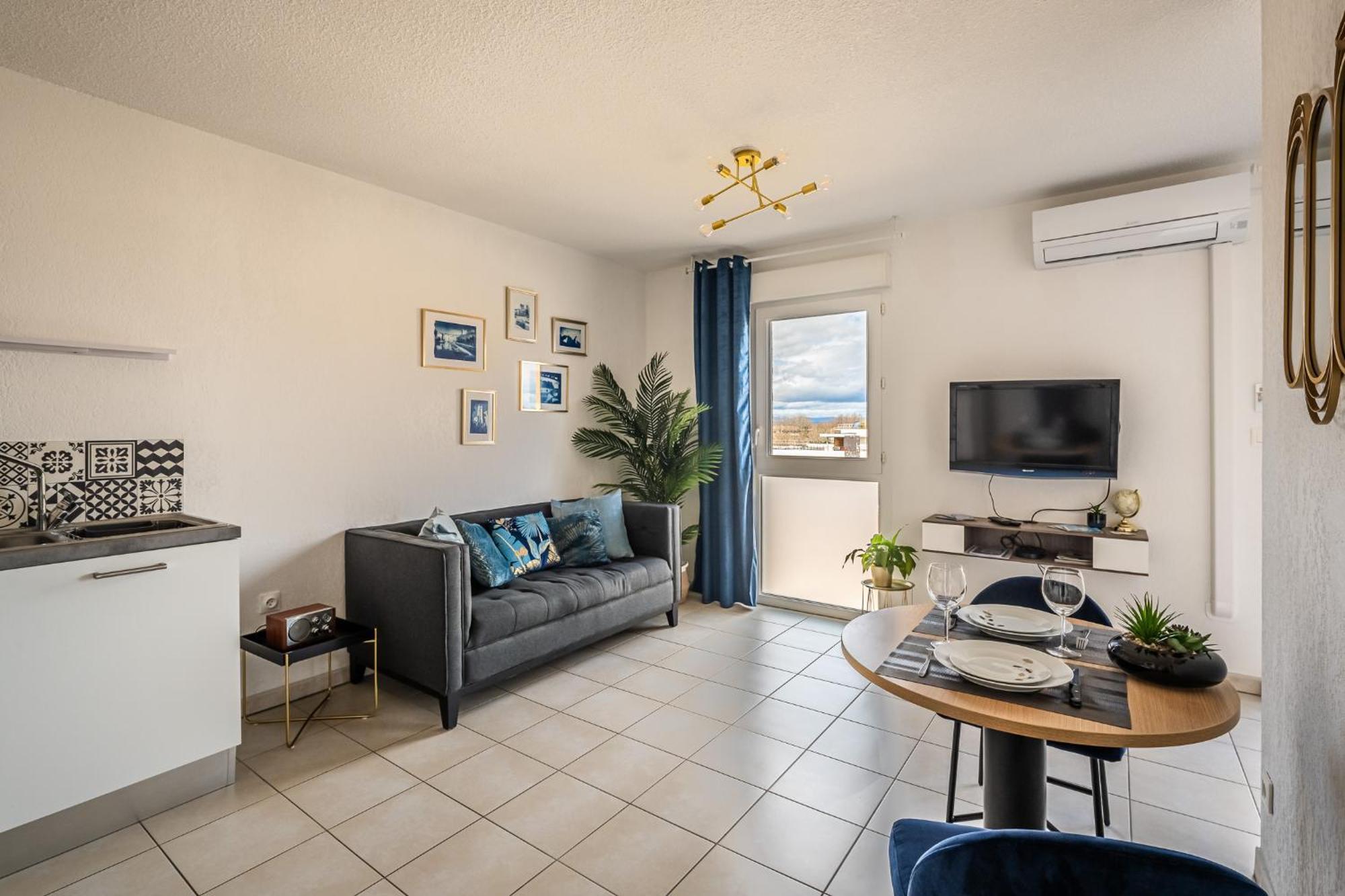 Appartement "Cote Canal", Terrasse , Climatisation , Parking Prive Narbonne Eksteriør bilde